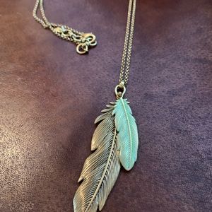 Lucky Brand feather necklace